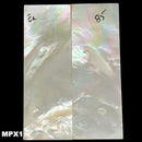 Mother of Pearl- Knife Handle Scales- Exhibition Grade- .1" x .9" x 2.5" - Maker Material Supply
