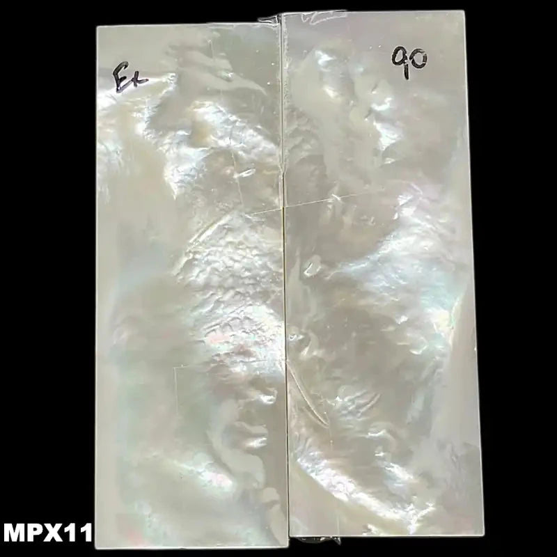 Mother of Pearl- Knife Handle Scales- Exhibition Grade- .1" x .9" x 2.5" - Maker Material Supply