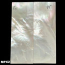 Mother of Pearl- Knife Handle Scales- Exhibition Grade- .1" x .9" x 2.5" - Maker Material Supply