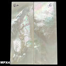 Mother of Pearl- Knife Handle Scales- Exhibition Grade- .1" x .9" x 2.5" - Maker Material Supply