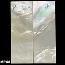 Mother of Pearl- Knife Handle Scales- Exhibition Grade- .1" x .9" x 2.5" - Maker Material Supply