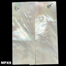 Mother of Pearl- Knife Handle Scales- Exhibition Grade- .1" x .9" x 2.5" - Maker Material Supply