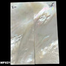 Mother of Pearl- Knife Handle Scales- Exhibition Grade- 1/8" x 1.1" x 2.95" - Maker Material Supply