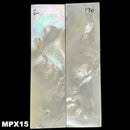 Mother of Pearl- Knife Handle Scales- Exhibition Grade- 1/8" x .9" x 3.1" - Maker Material Supply