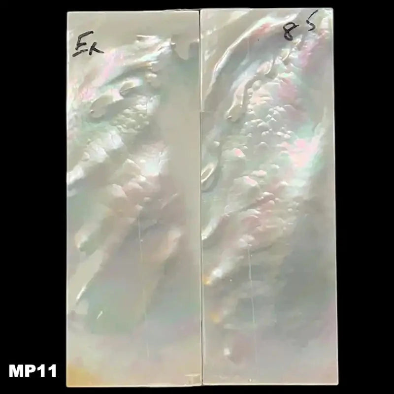 Mother of Pearl- WHITE- Knife Handle Scales- Exhibition Grade - Maker Material Supply