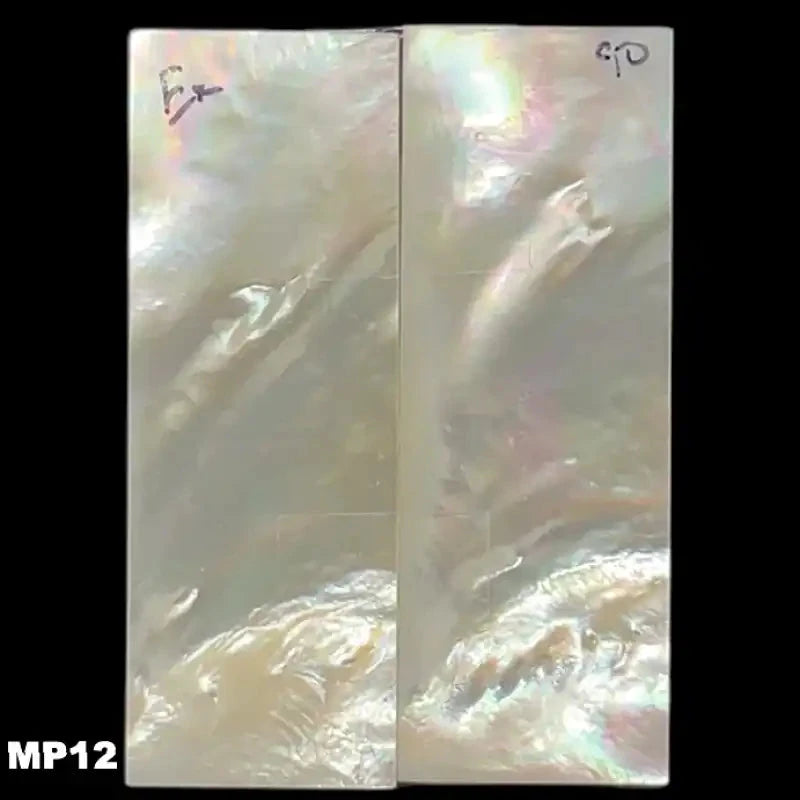 Mother of Pearl- WHITE- Knife Handle Scales- Exhibition Grade - Maker Material Supply