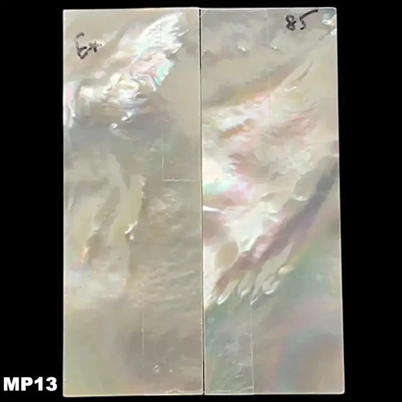 Mother of Pearl- WHITE- Knife Handle Scales- Exhibition Grade - Maker Material Supply