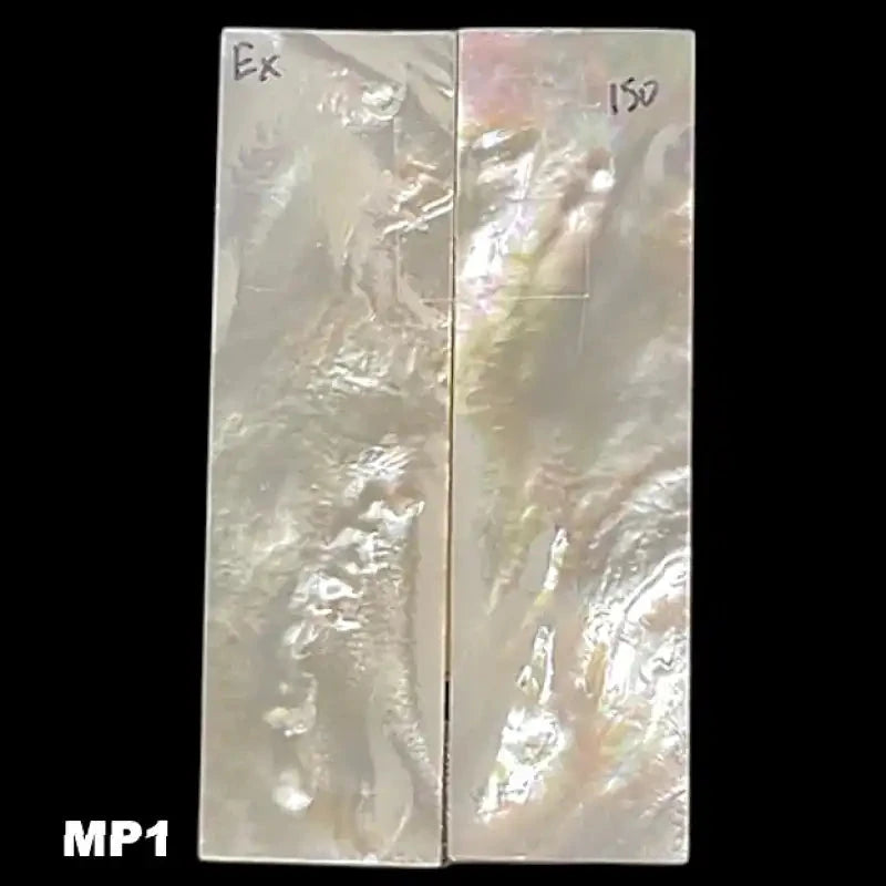 Mother of Pearl- WHITE- Knife Handle Scales- Exhibition Grade - Maker Material Supply