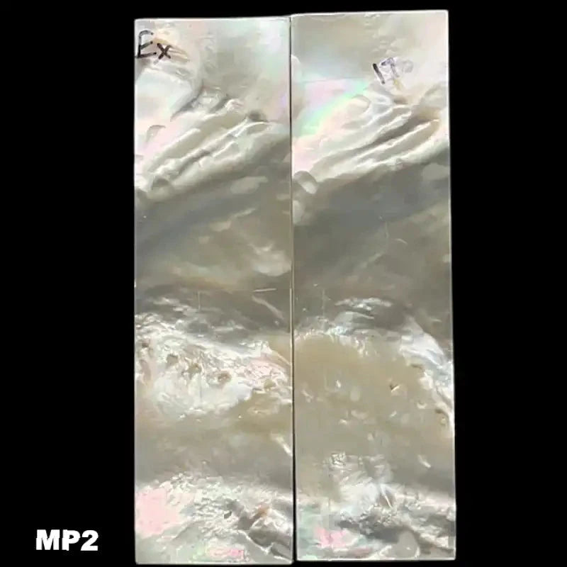 Mother of Pearl- WHITE- Knife Handle Scales- Exhibition Grade - Maker Material Supply
