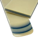 Paper Micarta Scales- Bone w/ Double BLUE Lines- 1/4" x 1.5" x 5" - Maker Material Supply