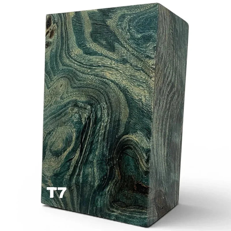 Poplar Burl Large Blocks- TEAL- Raffir® Wood