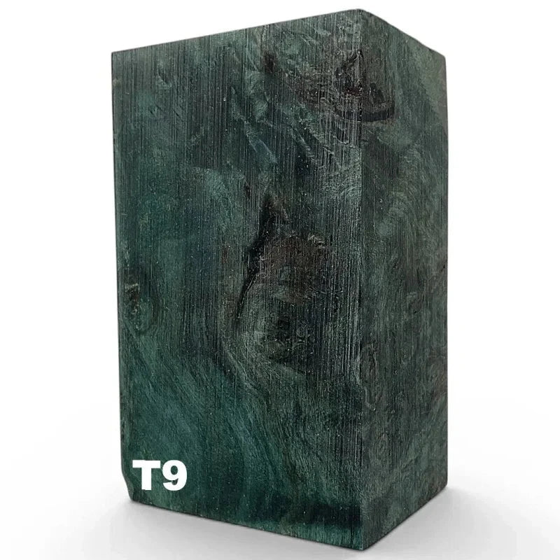 Poplar Burl Large Blocks- TEAL- Raffir® Wood