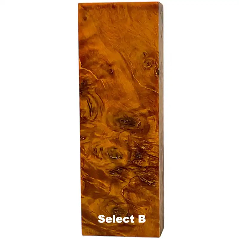 Poplar Burl Scales & Blocks- ORANGE- Wood by Raffir® - Maker Material Supply