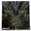 Poplar Burl Scales & Blocks- BLACK- Raffir® WoodHobbies & Creative Arts.30" x 2.25" x 4.7"- Select C