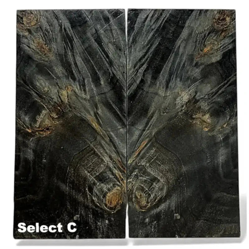 Poplar Burl Scales & Blocks- BLACK- Raffir® WoodHobbies & Creative Arts.30" x 2.25" x 4.7"- Select C