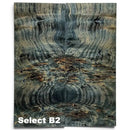 Poplar Burl Scales & Blocks- BLUE- Raffir® WoodHobbies & Creative Arts.28" x 2.0" x 5.0"- Select B2