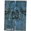 Poplar Burl Scales & Blocks- BLUE- Raffir® Wood - Maker Material Supply