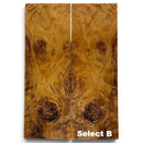 Poplar Burl Scales & Blocks- ORANGE- Raffir® WoodHobbies & Creative Arts.30" x 1.7" x 5.0"- Scales- Select B