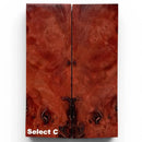 Poplar Burl Scales & Blocks- RED- Raffir® Wood - Maker Material Supply