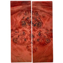Poplar Burl Scales & Blocks- RED- Raffir® Wood - Maker Material Supply
