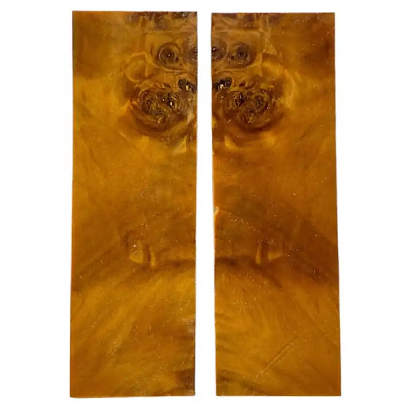 Poplar Burl Scales & Blocks- ORANGE- Wood by Raffir® - Maker Material Supply