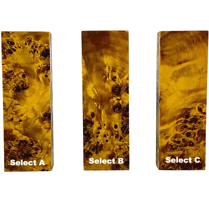 Poplar Burl- YELLOW- Wood by Raffir® - Maker Material Supply