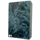 Poplar Figured Block- BLUE- Raffir® Wood - Maker Material Supply