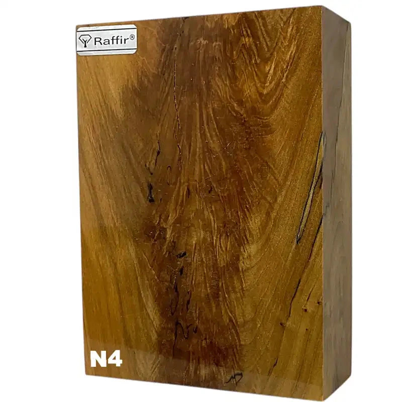 Poplar Figured Block- NATURAL- Raffir® Wood - Maker Material Supply