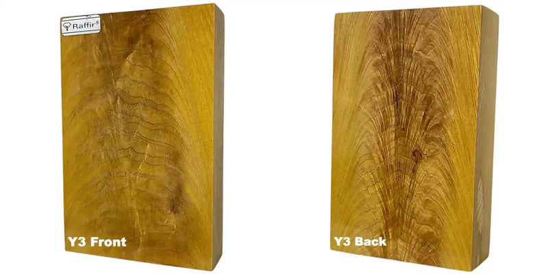 Poplar Figured Block- YELLOW- Raffir® Wood - Maker Material Supply