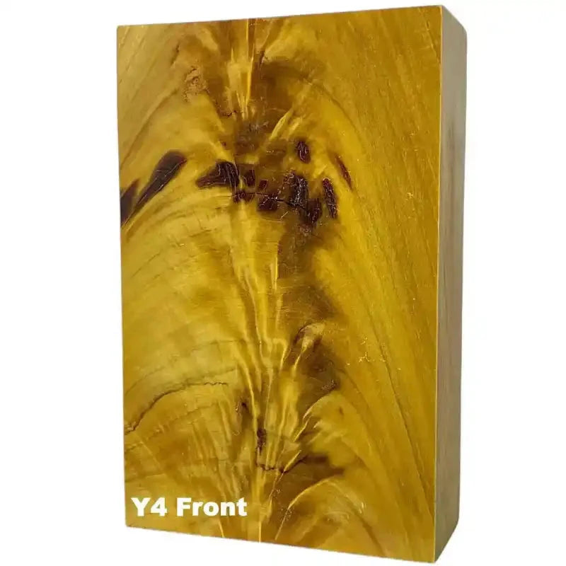Poplar Figured Block- YELLOW- Raffir® Wood - Maker Material Supply