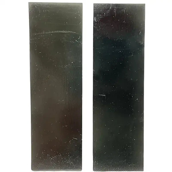 Raffir Curly- Uranium GREEN Glow Composite with Brass- Scales & Sheets - Maker Material Supply