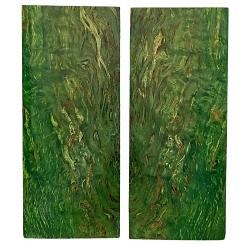 Masur Birch Wood- GREEN CURLY- Stabilized & Dyed by Raffir® - Maker Material Supply