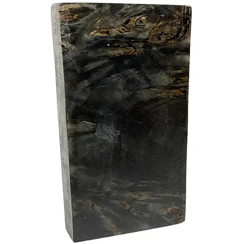 Poplar Burl- BLACK- Stabilized & Dyed Wood by Raffir - Maker Material Supply