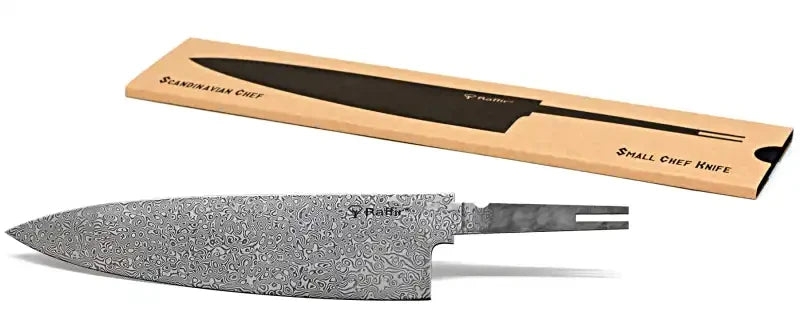 Raffir® Scandinavian Chef Series Blade Blank- SMALL CHEF Knife 7”- Stainless Damascus - Maker Material Supply