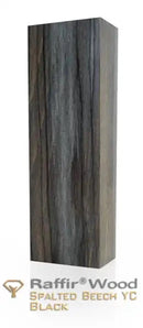 Spalted Beech Block- BLACK- Y Cut- Raffir® Wood - Maker Material Supply