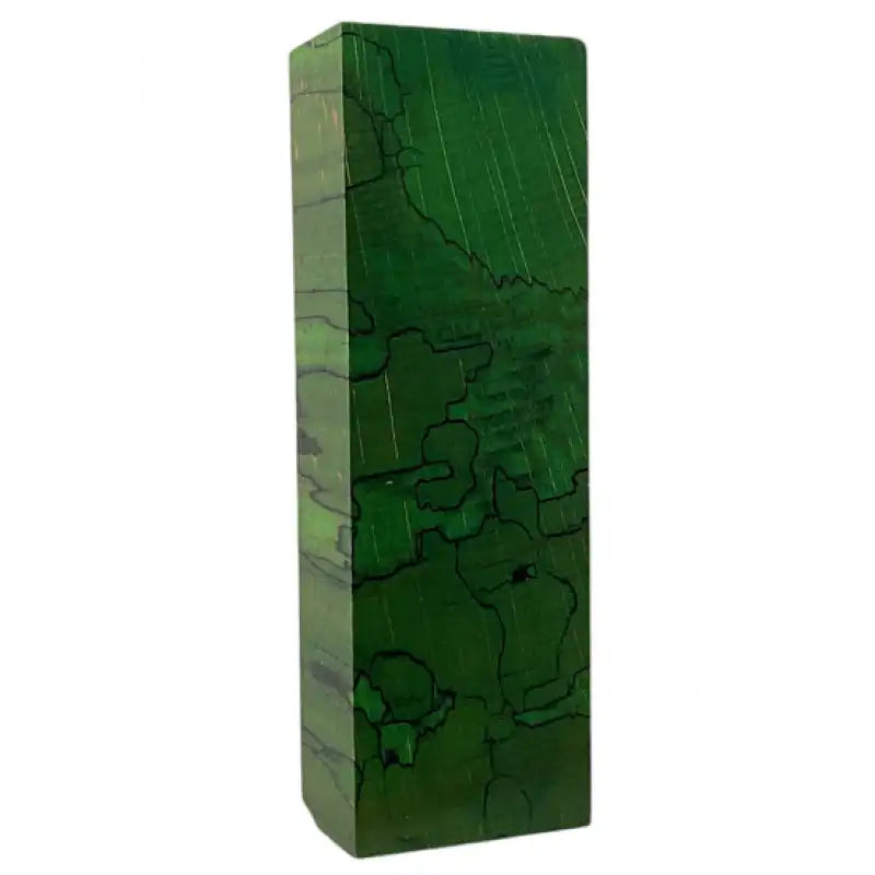 Spalted Beech- GREEN- Stabilized & Dyed Wood by Raffir® - Maker Material Supply