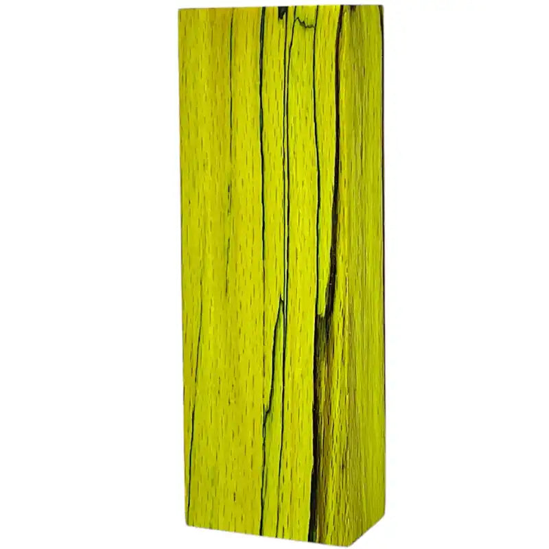 Spalted Beech- LIME GREEN- Y Cut- Stabilized & Dyed Wood by Raffir® - Maker Material Supply