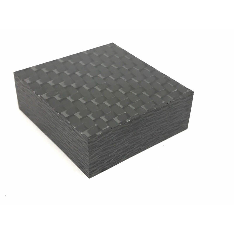 Carbon Fiber by CarbonWaves- Solid Twill 2x2 - Slab - 1/2'' x 4'' x 6'' - Maker Material Supply