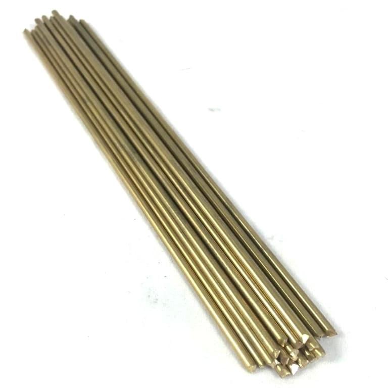 3/32" x 6" Pin Stock Round Rod- Brass, Stainless Steel, Copper- 2 pcs - Maker Material Supply