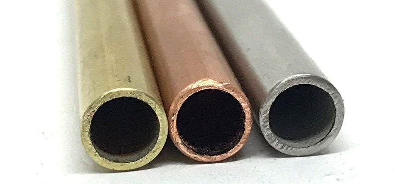 5/16" (.312) x 6"- Round Lanyard Tube- STAINLESS, COPPER, BRASS- - 1 pc - Maker Material Supply