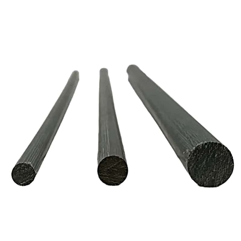 BLACK Linen Micarta- Solid Round Rod Pin Stock- Various Sizes- 1pc - Maker Material Supply