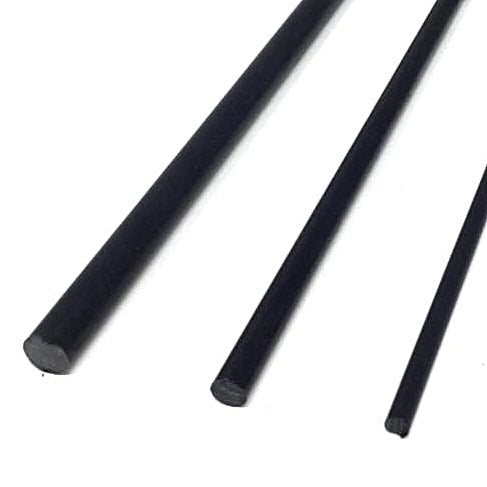BLACK Paper Micarta- Solid Round Rod- Various Sizes- 1pc - Maker Material Supply