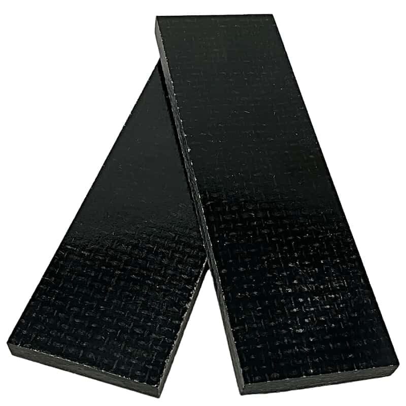 Burlap Micarta- BLACK- Scales - Maker Material Supply