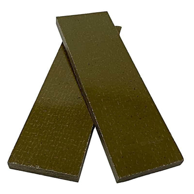 Burlap Micarta- GREEN- Scales - Maker Material Supply