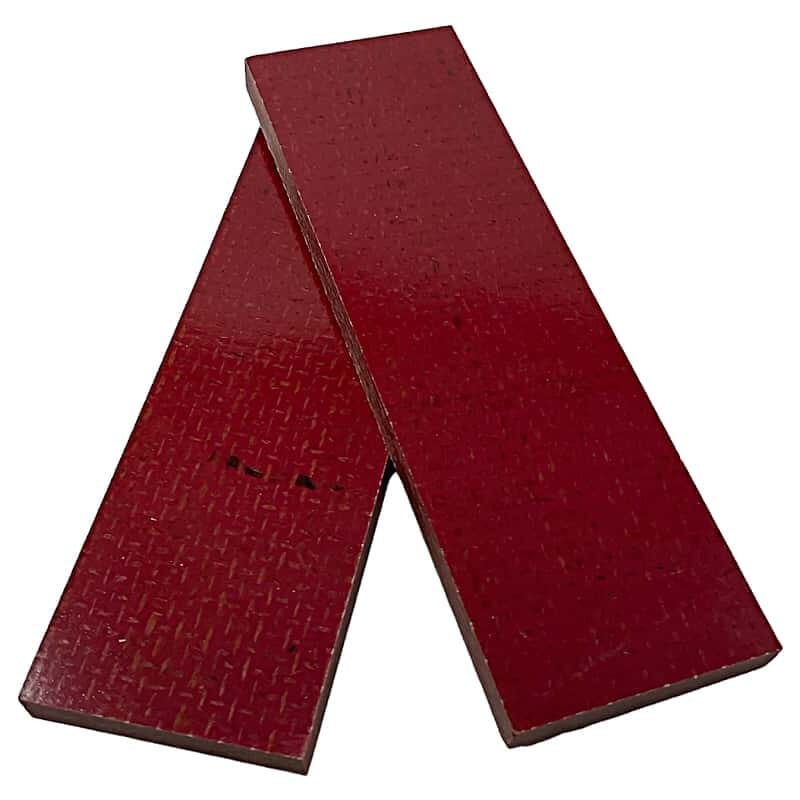 Burlap Micarta- RED- Scales - Maker Material Supply