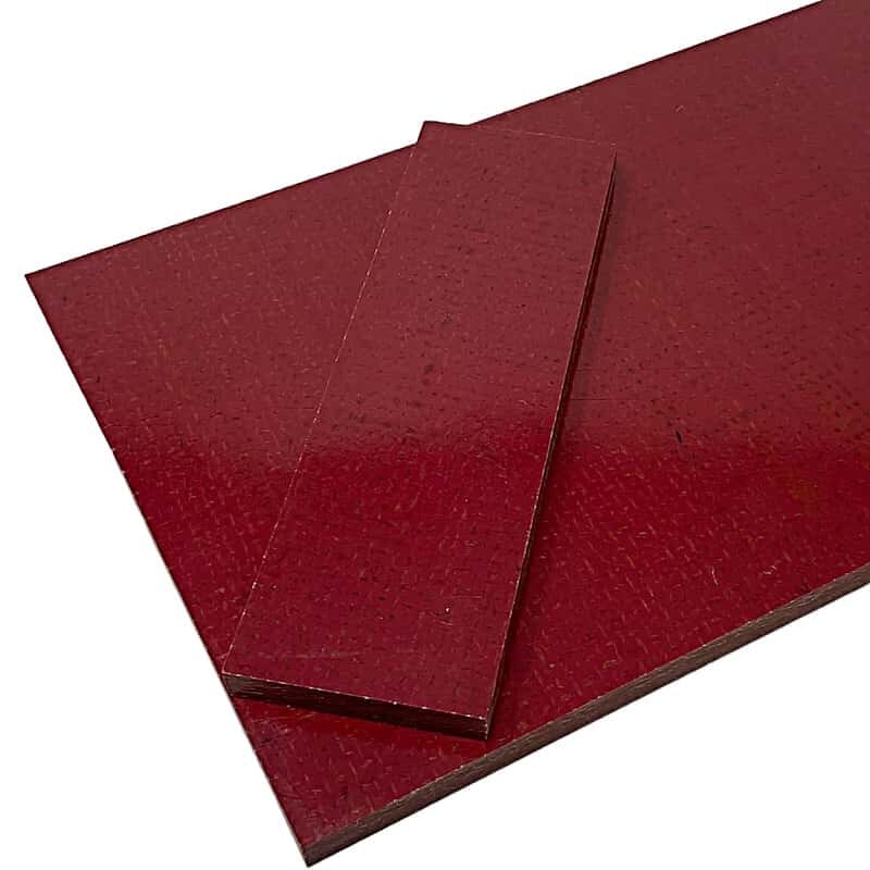 Burlap Micarta- RED- Sheets - Maker Material Supply