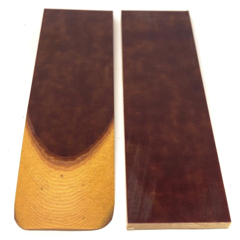 Butterscotch Vintage Linen Micarta Knife Handle Scales & Slabs