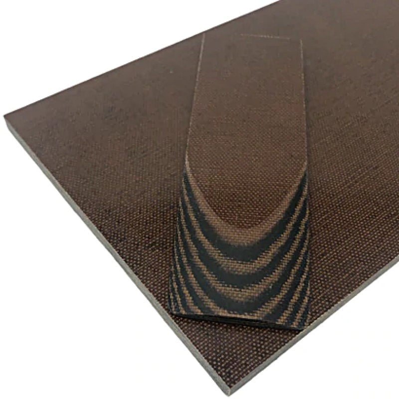 Canvas Micarta Sheet- BROWN & BLACK- Various Sizes - Maker Material Supply