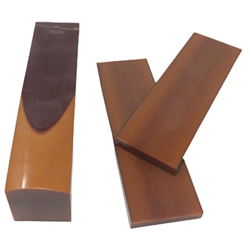 CARAMEL Crosscut Paper Micarta- Old Stock - Maker Material Supply