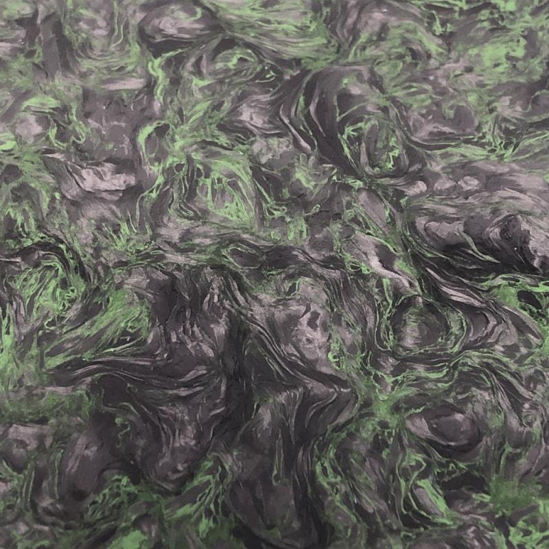 Dark Matter GREEN- Marbled Carbon Fiber by FAT Carbon - Maker Material Supply